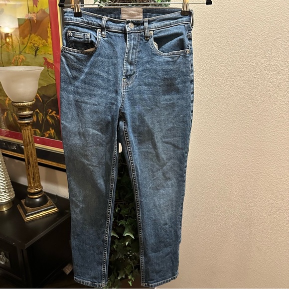 Everlane High Waisted Straight 98% Cotton Women’s Ankle Denim Jeans Size 27 - Picture 2 of 14